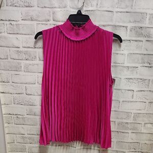 Nanette Lepore Pink Pleated Ruffled Blouse